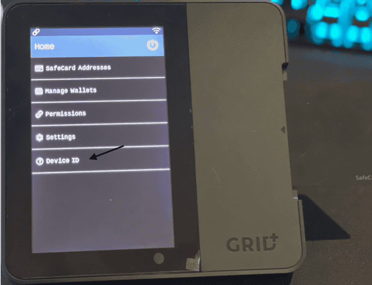 Device ID Menu Item