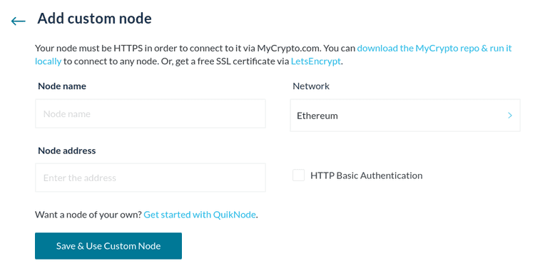 Add custom network