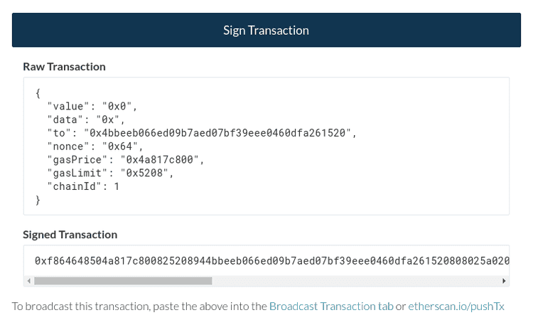 Offline transaction overview