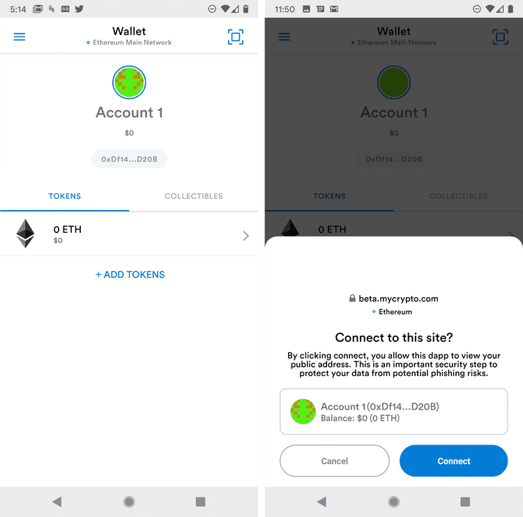 WalletConnect on MetaMask